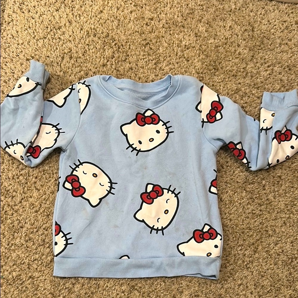 Sanrio Hello Kitty Light Blue Pullover with Red Bows